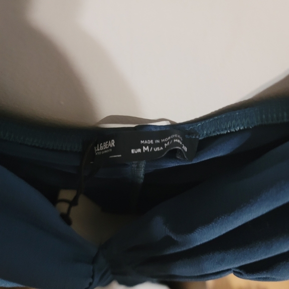 NWT Bodycon Dress Size Medium Stretch Teal Green Hoco Prom Dance Formal Rush - Picture 2 of 3